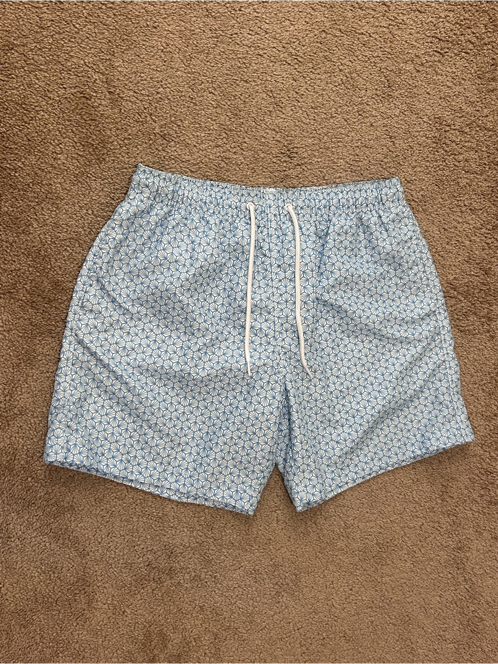 H&M Blue Patterned Men's Swim Trunks